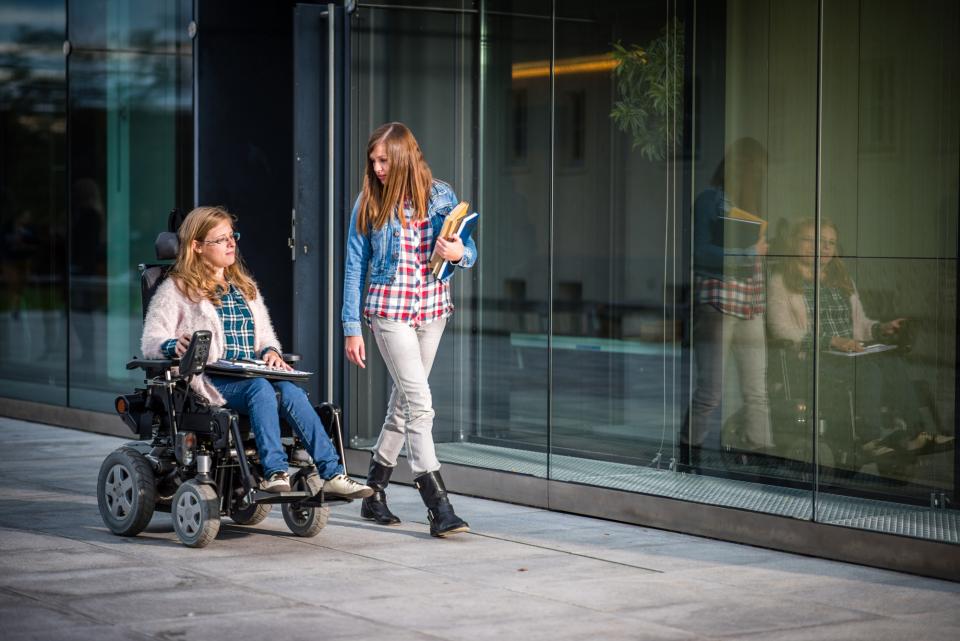 woman in wheelchair