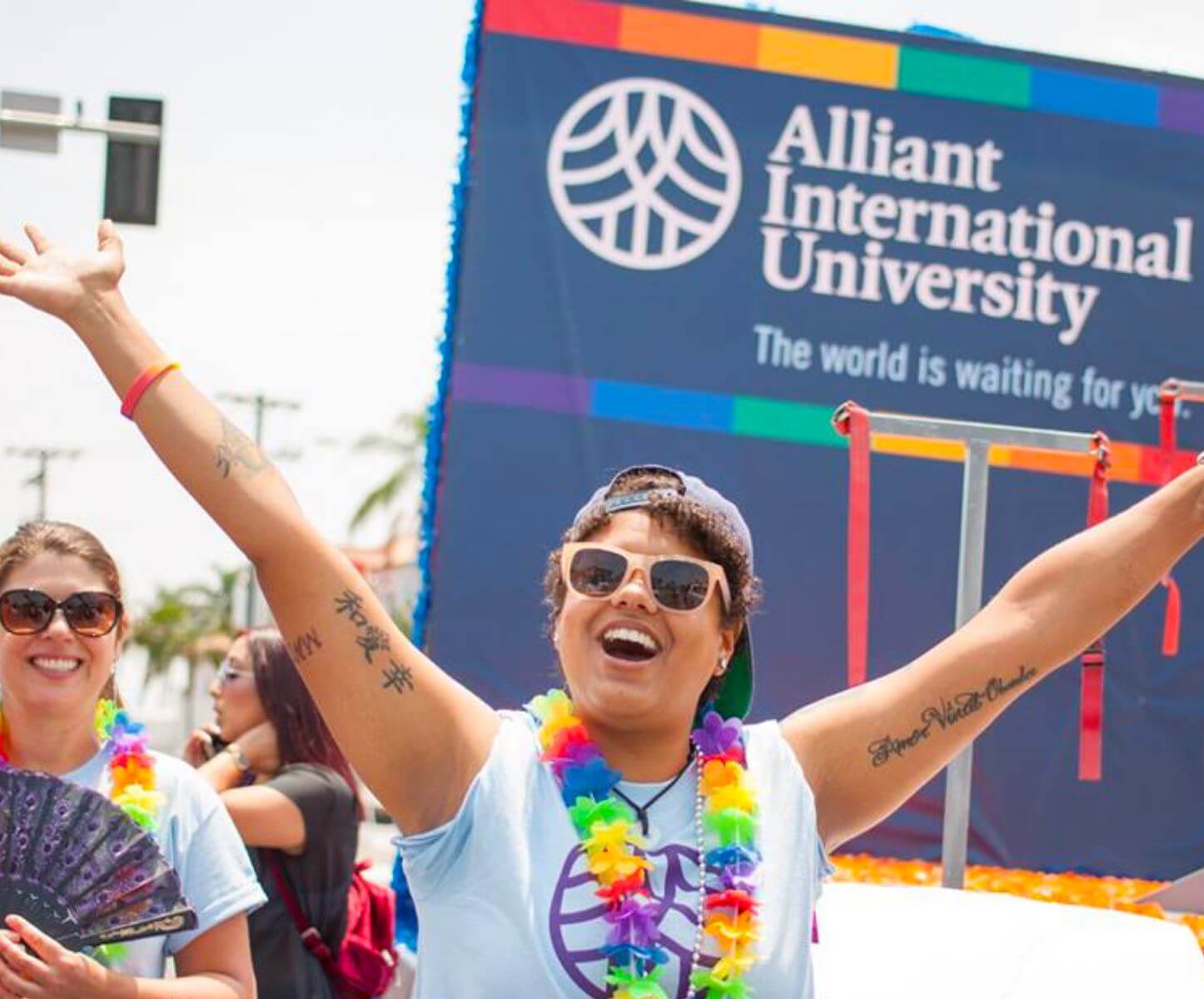 Alliant student at pride festival