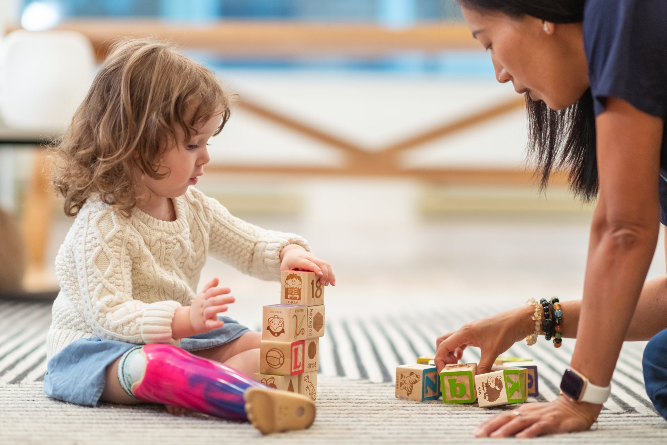 therapist playing with child