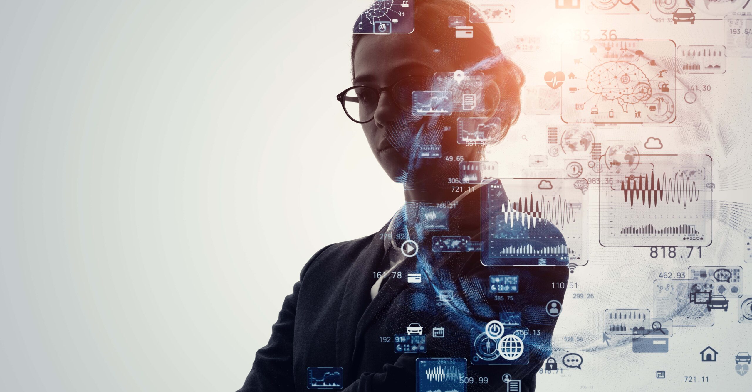 woman behind forensic data points