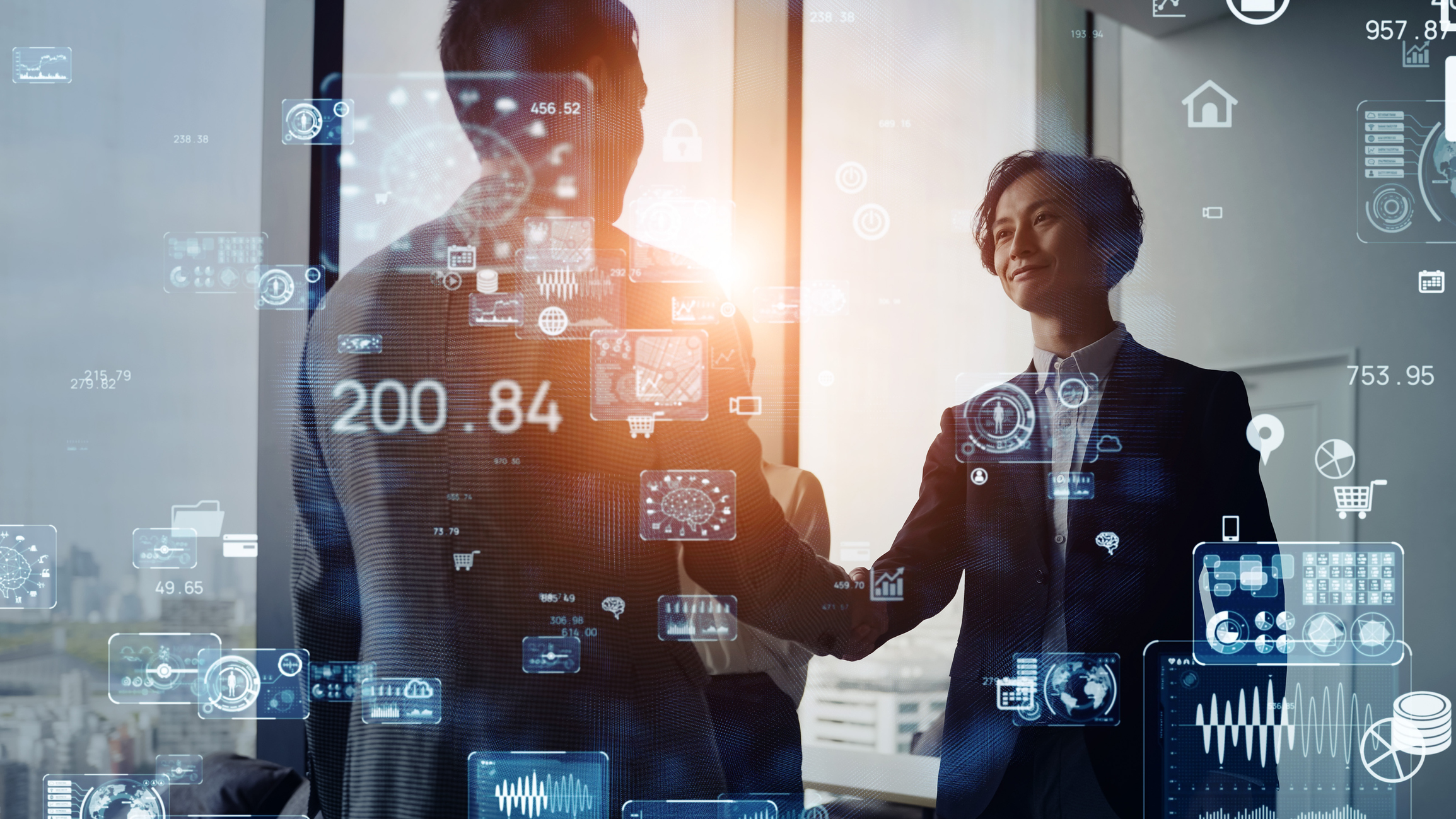 two people shaking hands