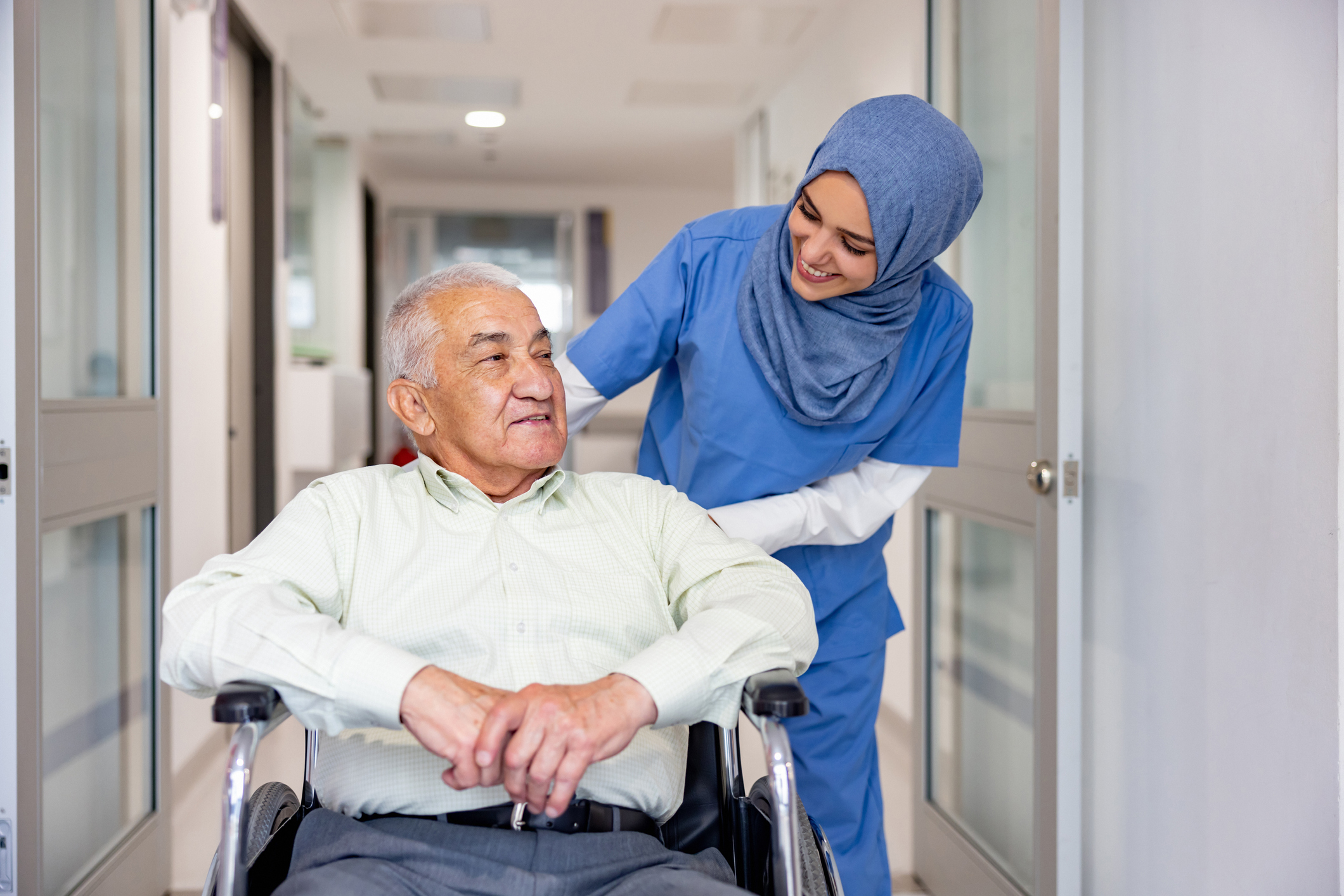 Nurse talking to a patient