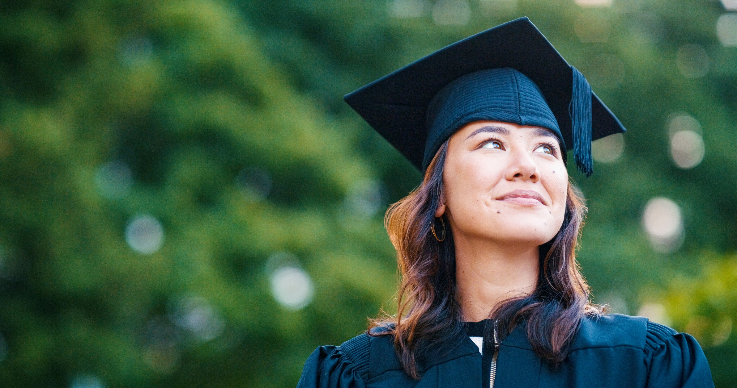 woman in graduation gown
