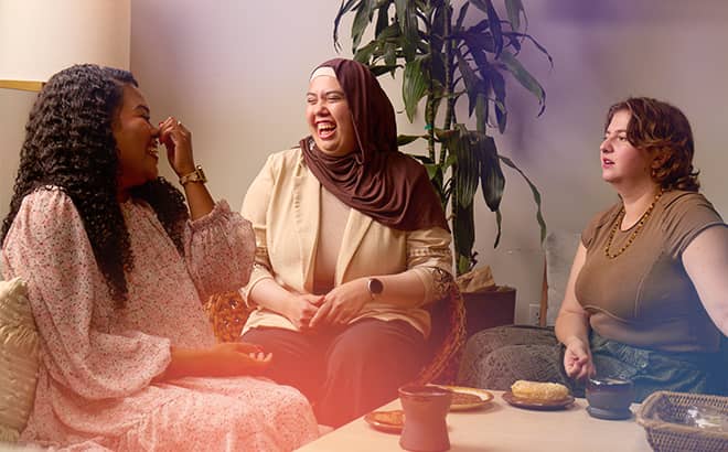 A group of women laughing